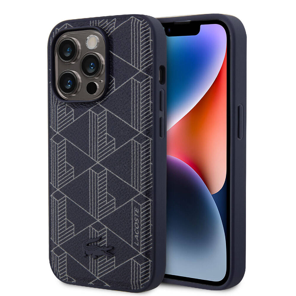 Lacoste iPhone 15 Pro Orjinal Lisanslı Magsafe Şarj Özellikli PU Deri Görünümlü Karışık Monogram Desenli Telefon Kılılfı - 1 Lacoste iPhone 15 Pro Orjinal Lisanslı Magsafe Şarj Özellikli PU Deri Görünümlü Karışık Monogram Desenli Telefon Kılılfı - 1